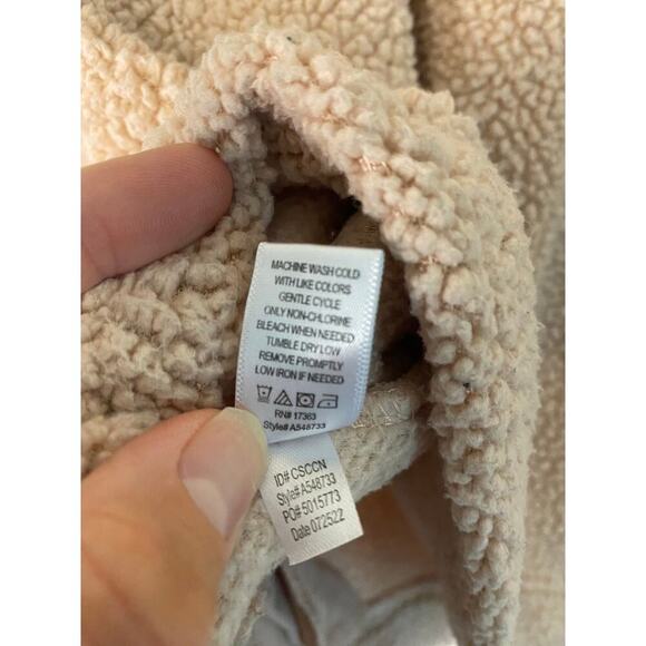 UGG By Koolaburra Pink 1/2 Zip Sherpa Fleece Pullover Sweatshirt Medium Winter - Picture 13 of 16